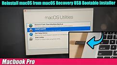 Macbook Pro: How to reinstall macOS from macOS Recovery USB Bootable Installer