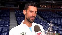 Djokovic speaks to CNN after historic grand slam win
