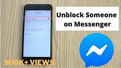 How to Unblock Someone Facebook Messenger | Unblock People on Messenger