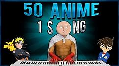 50 ANIME in 1 SONG (in 5 minutes)