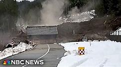 Video shows dramatic landslide during deadly Japanese earthquake
