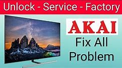Keys Unlock On AKAI TV / Akai Lcd Tv Factory Settings and Open Service Menu