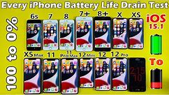 All iPhone Battery Drain Test 2021 - 6s / 7 / 8 / 7+ / 8+,X,XS,XS Max,11,11 Pro Max,12,12 Mini,12Pro