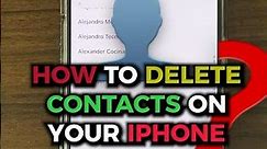 How To Delete Contacts on your iPhone? #tutorial