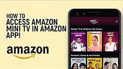 How to Use Amazon Mini TV in Amazon APP