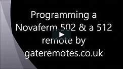 programming a Novoferm garage door with a 502 & 512 remote