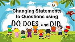 Changing Statements to Questions Using DO, DOES, and DID | English Grammar | Teacher Beth Class TV