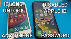 iCloud Unlock iPhone 4,4s,5,5s,5c,6,6s,7,8,X,11,12,13,14 with Disabled Apple ID and Password✔️
