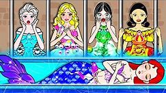 Who Murdered The Princess! - Barbie Four Element In Jail Handmade - DIYs Paper Dolls & Crafts