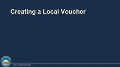 How to Create a Local Voucher in DTS