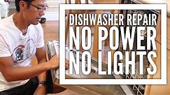 KitchenAid Dishwasher Repair - No Power, No Lights and Grinder Clean up