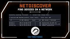 Netdiscover Guide | Find Devices Connected to Wifi | Kali Linux