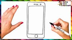 How To Draw A Smartphone Step By Step 📱 Smartphone Drawing Easy