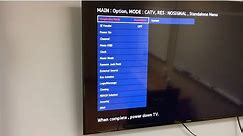 How to unlock hotel Samsung TV menu.