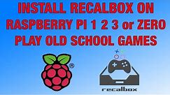 How To Install RECALBOX And Roms , Bios On Raspberry Pi 3 , 2 , 1 or zero 2016 version