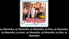 Aventura - Alexandra (lyric - letra)