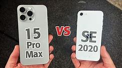 iPhone 15 Pro Max vs iPhone SE 2020 SPEED TEST - BEAST vs Tiny BATTLE!