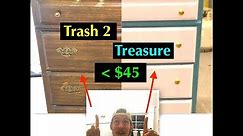 How to Restore an old Chest of Drawers dresser for Under ~ $45 ~ DIY