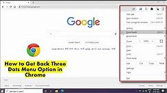 How to Fix the Chrome Menu Button Missing in Windows PC