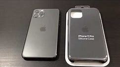 Apple iPhone 11 Pro Space Gray with Black Silicone Case