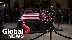 Former U.S. President George H.W. Bush lies in state in Washington, DC