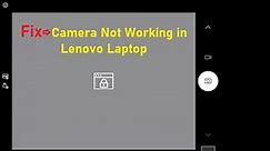 How To Fix Camera Not Working in Lenovo Laptop Windows 11
