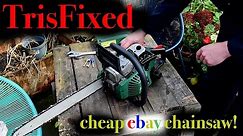 LOCKDOWN Cheap 2 stroke chainsaw will it run? eBay chainsaw, parts only? Qualcast psc46z PART 1