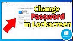 How to Change Password in Windows 10 Lock Screen