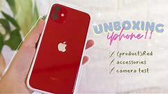 Unboxing iPhone 11 🌹✨ (Product)Red, accessories, camera test