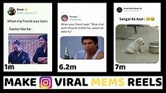 How To Make Viral Memes Reels Video For Instagram?Twitter Memes Reels Kaise Banaye?Fake Tweet Memes