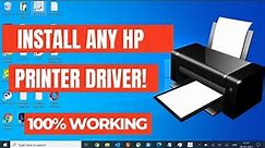 Install ANY HP DRIVER & Fix ALL HP Printer With One Single Step [2022]