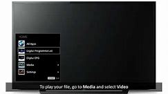 How to playback video via USB on the Bravia TV
