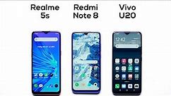 Vivo U20 vs Redmi Note 8 vs Realme 5s: Specification and camera comparison