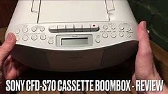Sony CFD-S70 cassette boombox - user review with sound test