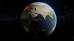 4K 3D Earth Globe Spinning (Night & Day)