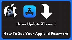 Apple ID password / How to see your apple id password on iPhone (2024)