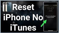 How To Reset Disabled iPhone Without iTunes