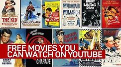 Free movies you can watch on YouTube