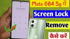 Moto G64 5g me screen lock kaise remove kare / how to remove screen lock in Moto g64 5g mobile me //