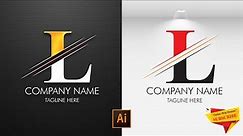 Letter L Logo Design | Illustrator Tutorial | How to make logo design in Adobe Illustrator CC