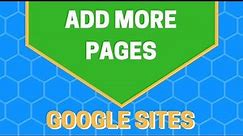Google Sites: Create Additional Pages - 3