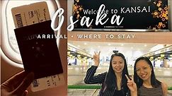 Where to stay in Osaka (budget hotel), arriving at Kansai International Airport | Osaka travel vlog