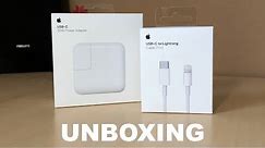 Apple 30W Power Adapter & USB-C to Lightning Cable Unboxing!