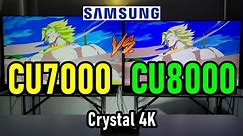 SAMSUNG CU7000 vs CU8000: Smart TVs 4K Crystal Color