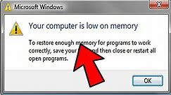 2024 Guide to Solve ‘Your Computer is Low on Memory’ in Windows