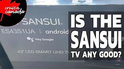 We take a First Look at the Sansui ES43S1UA 43" 4k HDR Android TV + Initial Setup