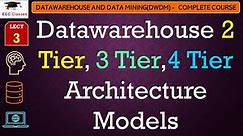 L3: Data warehouse 2 , 3 ,4 Tier Architecture Models | Data warehouse and Data Mining Lectures