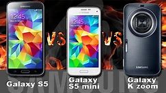 Samsung Galaxy S5 vs. Galaxy S5 mini vs. Galaxy K zoom [GER]