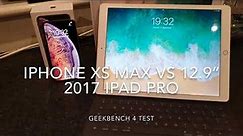 Iphone Xs Max vs 2017 iPad Pro ,Geekbench test