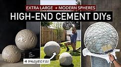 HIGH-END CONCRETE DIY DECOR - EXTRA LARGE CEMENT SPHERES (trying 4 methods)